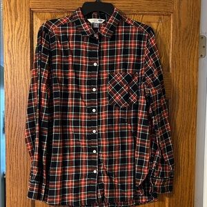 Old Navy Black and Red Checkered Shirt